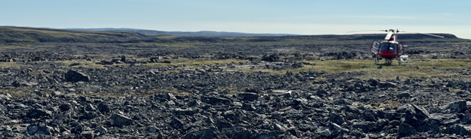 Helicopter supported field work in 2024 at the Company’s Rae Project