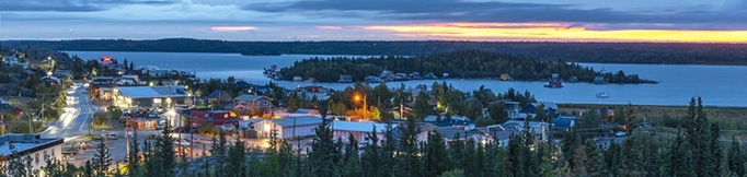 Industrial town of Yellowknife only 90 minutes by flight Industrial town of Yellowknife only 90 minutes by flight